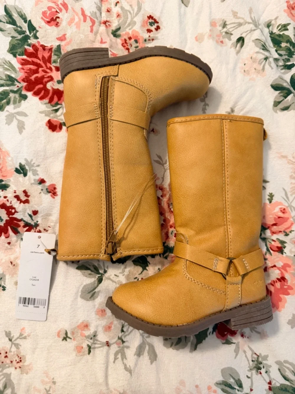 Carters Tan Toddler Tall Boots